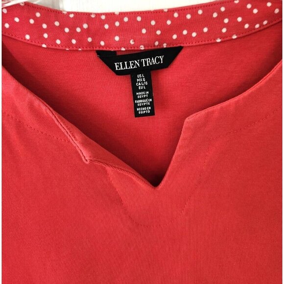 Ellen Tracy Pima Cotton T-Shirt Dress W Pockets Large - Picture 7 of 7